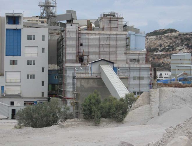 Σκαλωσιά σε βιομηχανικό χώρο