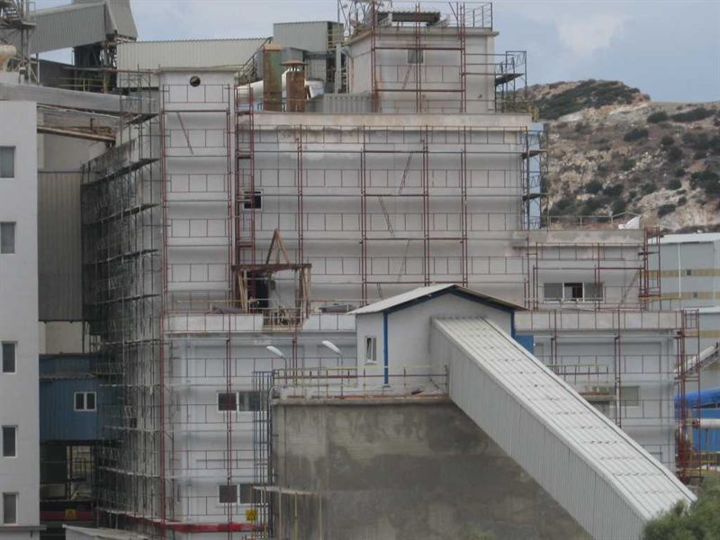 Σκαλωσιά σε εργοστάσιο