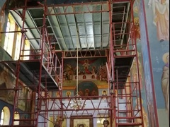 scanfold inside church